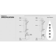 Quoss Diverter Bath/Shower Mixer only with Fittings